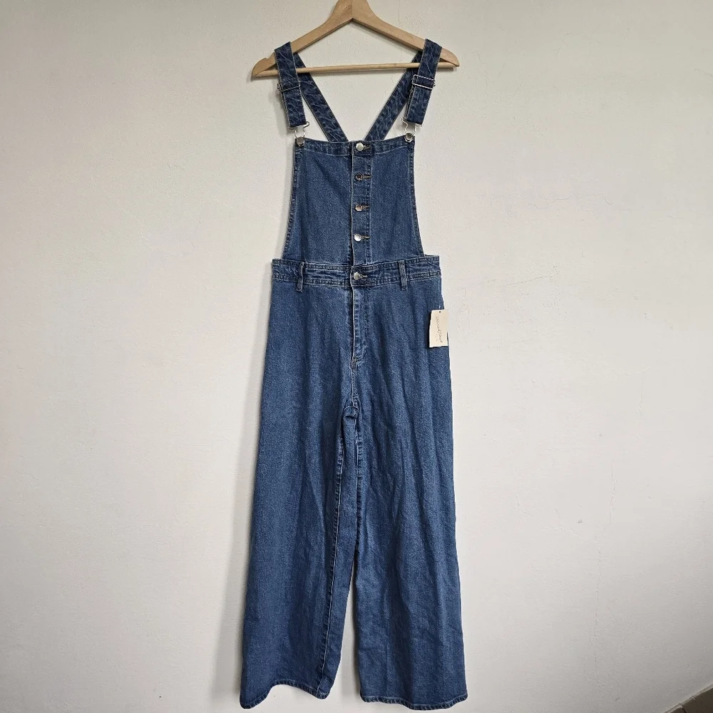 NWT Universal Thread Blue Denim Overall Jumpsuit Size 8 - Picture 4 of 12